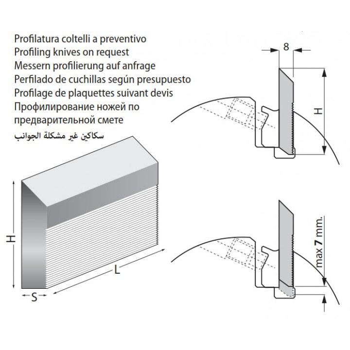 PORTE-OUTILS POUR FERS PROFILES HSS 8MM ALESAGE 40