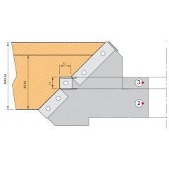 PORTE-OUTILS POUR ABOUTAGE 22.5°