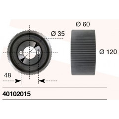 ROUES ET GALET Ø120 POUR  ENTRAINEUR