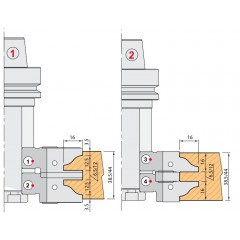 PORTE-OUTILS HSK63F POUR PORTES DE PLACARD