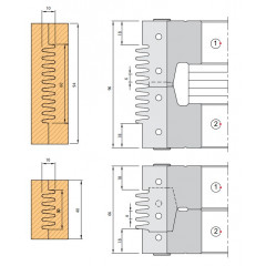 PORTE-OUTILS HSK63F POUR ABOUTAGE A EPAISSEURS VARIABLES