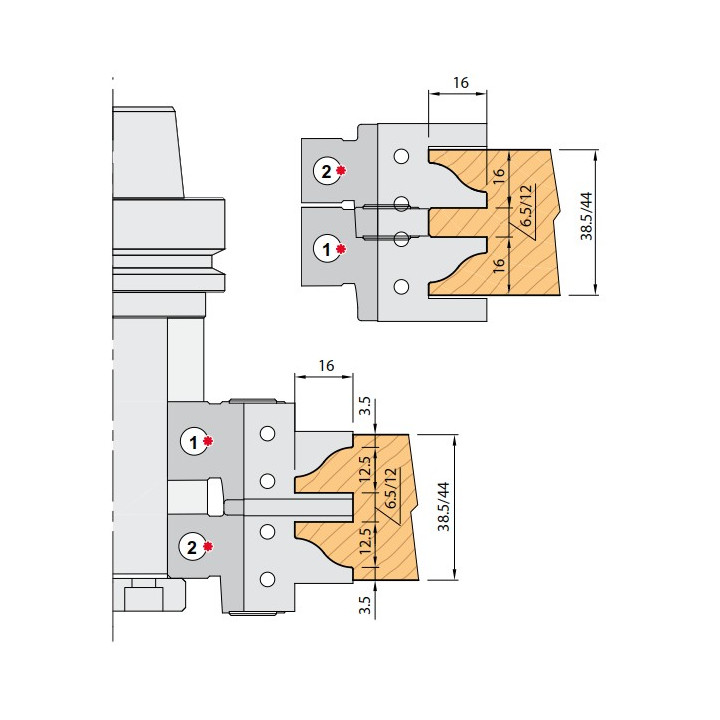 PORTE-OUTILS HSK63F POUR PORTES DE PLACARD