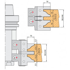 PORTE-OUTILS HSK63F POUR PORTES DE PLACARD