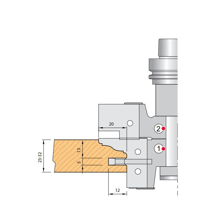 PORTE-OUTILS HSK63F POUR PORTES DE PLACARD