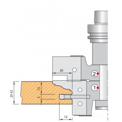 PORTE-OUTILS HSK63F POUR PORTES DE PLACARD