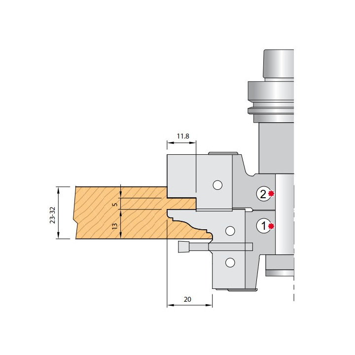 PORTE-OUTILS HSK63F POUR PORTES DE PLACARD