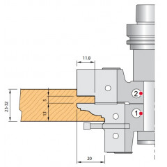 PORTE-OUTILS HSK63F POUR PORTES DE PLACARD