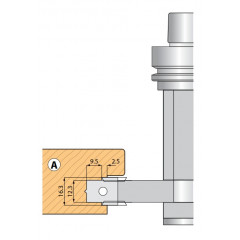 PORTE-OUTILS HSK63F POUR RAINURE DE CREMONE