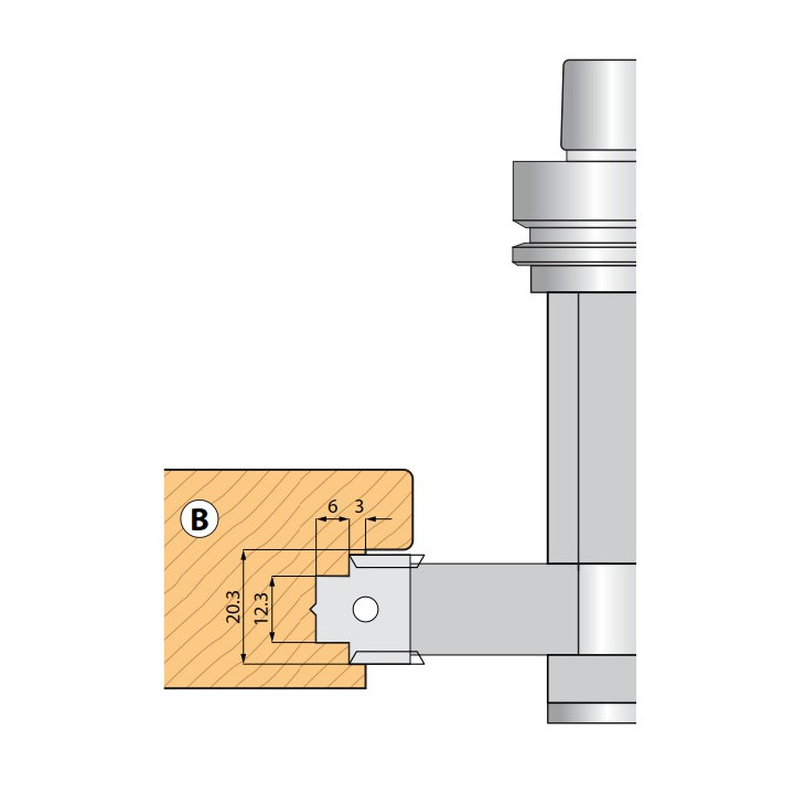 PORTE-OUTILS HSK63F POUR RAINURE DE CREMONE