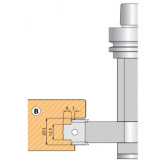 PORTE-OUTILS HSK63F POUR RAINURE DE CREMONE