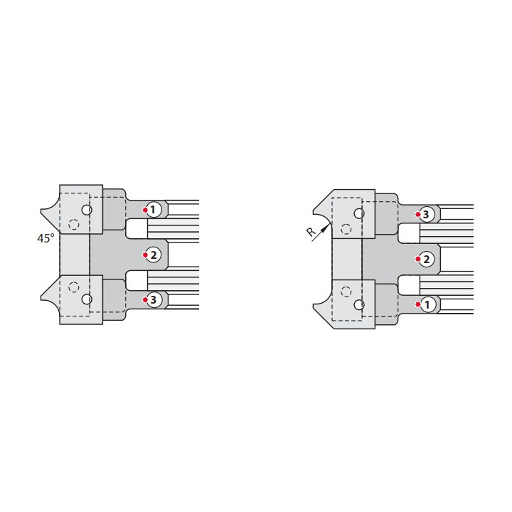 PORTE-OUTILS HSK63F POUR CALIBRER AVEC LE CASSAGE DES ARETES