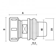 PORTE-OUTILS  T118   CÔNE HSK50E TYPE 40 "ALBERTI Polar"