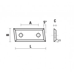 PLAQUETTES HW 4 COUPES ANGLES 5°