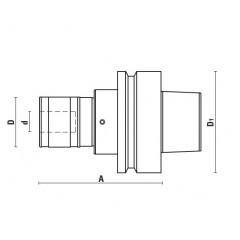 UT118 MANDRIN DE TARAUDAGE À CHANGEMENT RAPIDE HSK63F