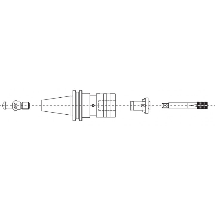 UT118 MANDRIN DE TARAUDAGE À CHANGEMENT RAPIDE HSK63F