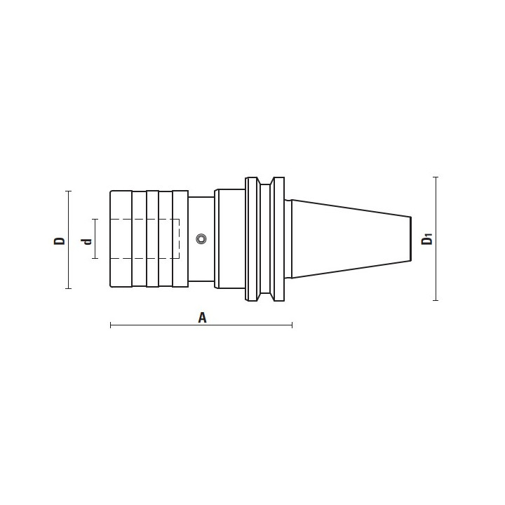 UT118 MANDRIN DE TARAUDAGE À CHANGEMENT RAPIDE HSK63F