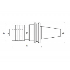 UT118 MANDRIN DE TARAUDAGE À CHANGEMENT RAPIDE HSK63F