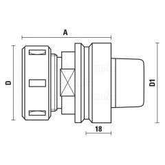 PORTE-OUTILS CÔNE HSK63F ER40