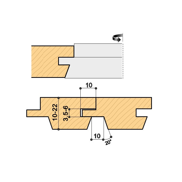 FRAISES RAINURE / LANGUETTE