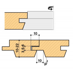 FRAISES RAINURE / LANGUETTE