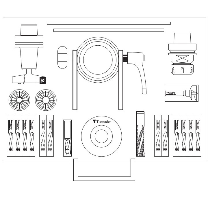 KIT POUR MACHINES CNC PORTE-OUTILS HSK63F PINCES EOC25