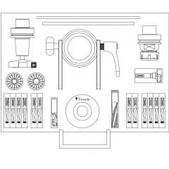 KIT POUR MACHINES CNC PORTE-OUTILS HSK63F PINCES EOC25