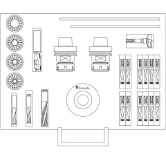 KIT POUR MACHINES CNC PORTE-OUTILS HSK63F PINCES EOC25