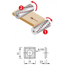 PORTE-OUTILS POUR CORROYEUSES A PLAQUETTES HW