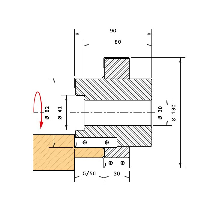 FRAISE POUR TENONNEUSE SIMPLE