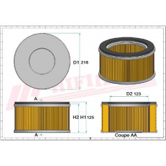 BECKER CARTOUCHE FILTRANTE VTLF2.250 - 2.360