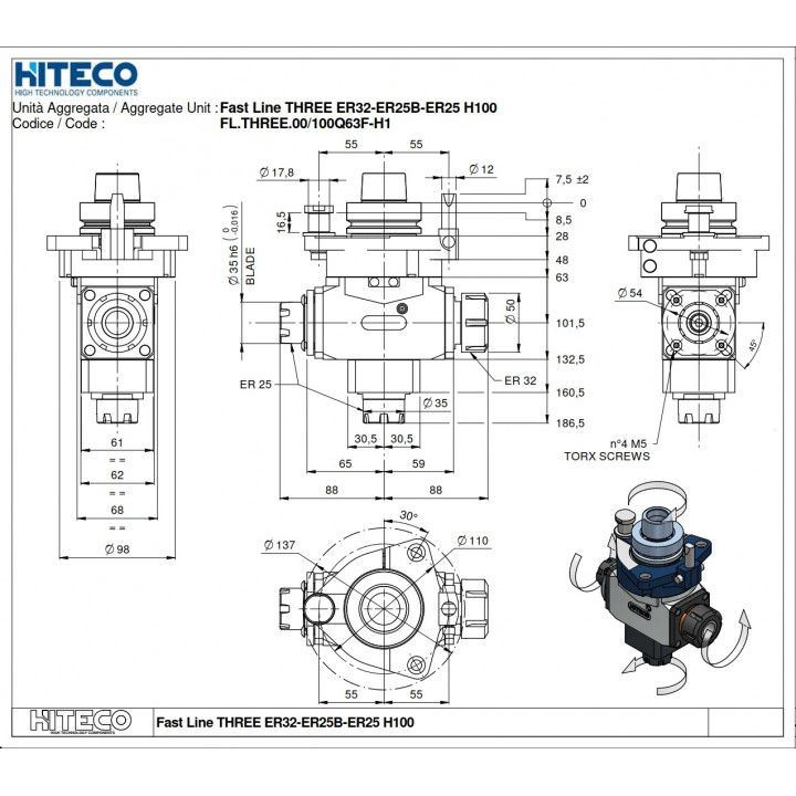 RENVOI D'ANGLE "THREE"