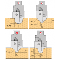 FRAISE POUR CENTRE D'USINAGE MULTI PROFILS